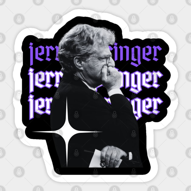 Jerry springer x 70s retro Sticker by KawaKiwi